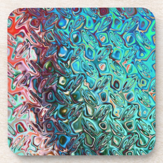 液状ブルーゲル抽象芸術 コースター (正面)