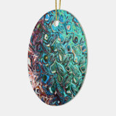 液状ブルーゲル抽象芸術 セラミックオーナメント (左)