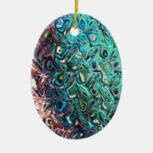液状ブルーゲル抽象芸術 セラミックオーナメント (正面)