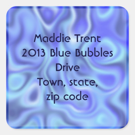 液状ブルー スクエアシール (正面)