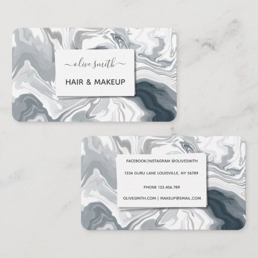 液状モダンアートアクリル 名刺 (正面/裏面)