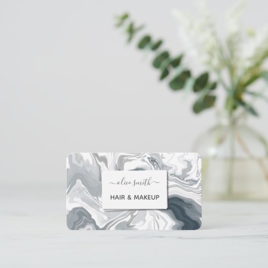 液状モダンアートアクリル 名刺 (スタンド正面)