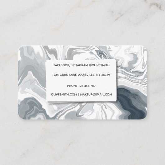 液状モダンアートアクリル 名刺 (裏面)