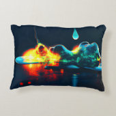 液白熱［赤熱］光を放つ滴 アクセントクッション (裏面)