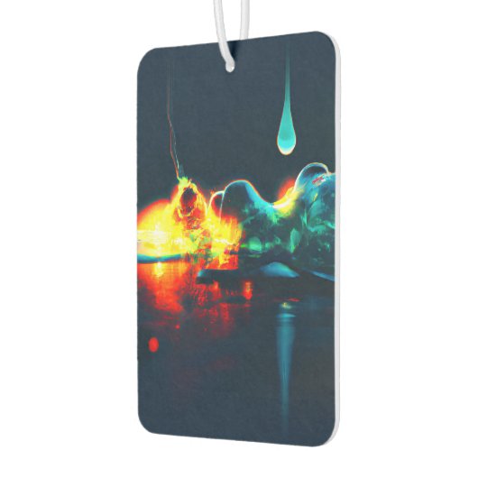 液白熱［赤熱］光を放つ滴 カーエアーフレッシュナー (左)