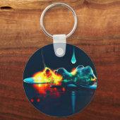 液白熱［赤熱］光を放つ滴 キーホルダー (正面)