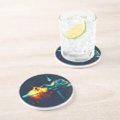 液白熱［赤熱］光を放つ滴 コースター (側面)