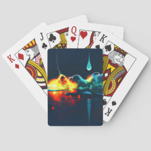 液白熱［赤熱］光を放つ滴 トランプ