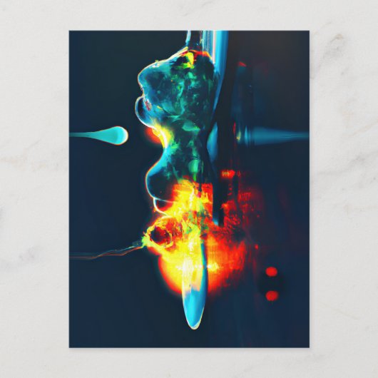 液白熱［赤熱］光を放つ滴 ポストカード (正面)