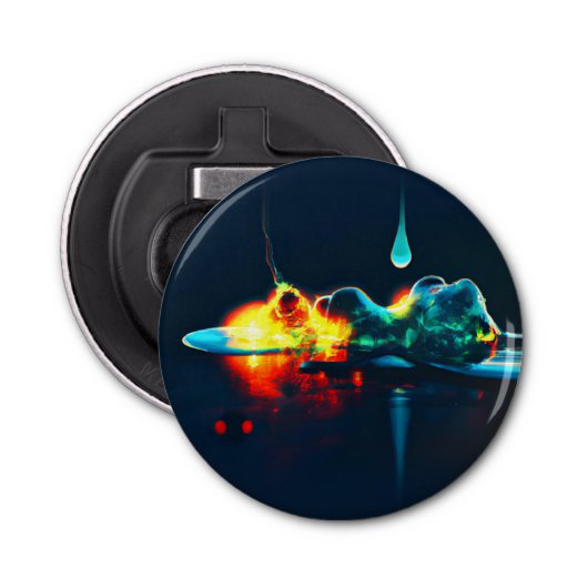 液白熱［赤熱］光を放つ滴 栓抜き (正面)