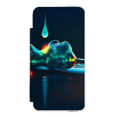 液白熱［赤熱］光を放つ滴 INCIPIO iPhoneウォレットケース (フォリオ 正面)