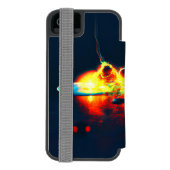 液白熱［赤熱］光を放つ滴 INCIPIO iPhoneウォレットケース (フォリオ裏面)