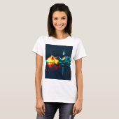 液白熱［赤熱］光を放つ滴 Tシャツ (正面フル)