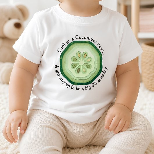 涼しいきゅうり 大きなディル ベビーTシャツ