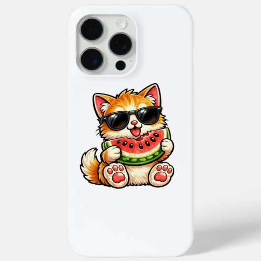 涼しいスイカ猫 Case-Mate iPhoneケース (裏面)