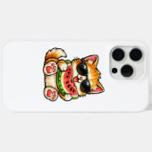 涼しいスイカ猫 Case-Mate iPhoneケース (裏面 (横))