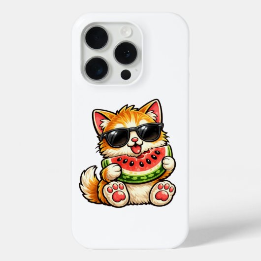 涼しいスイカ猫 Case-Mate iPhoneケース (裏面)