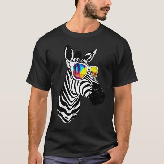 涼しい夏のシマウマ Tシャツ (正面)