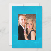 涼しい夏のビーチウェディングフォト セーブザデート (裏面)