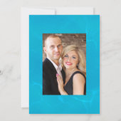 涼しい夏のビーチウェディング写真 セーブザデート (裏面)