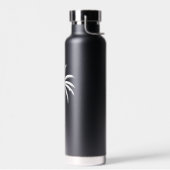 涼しい夏の休暇の夕焼けビーチパームツリー ウォーターボトル (左面)