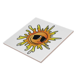 涼しい夏の太陽 タイル