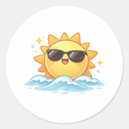 涼しい夏の日 ラウンドシール