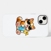 涼しい夏の猫 Case-Mate iPhoneケース (裏面 (横))