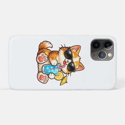 涼しい夏の猫 Case-Mate iPhoneケース (裏面(横))