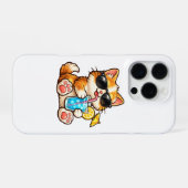 涼しい夏の猫 iPhoneケース (裏面横)