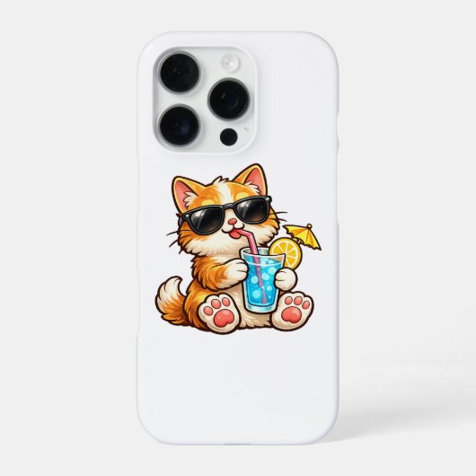 涼しい夏の猫 iPhoneケース (裏面)