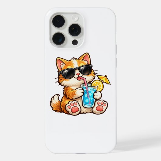 涼しい夏の猫 iPhoneケース (裏面)