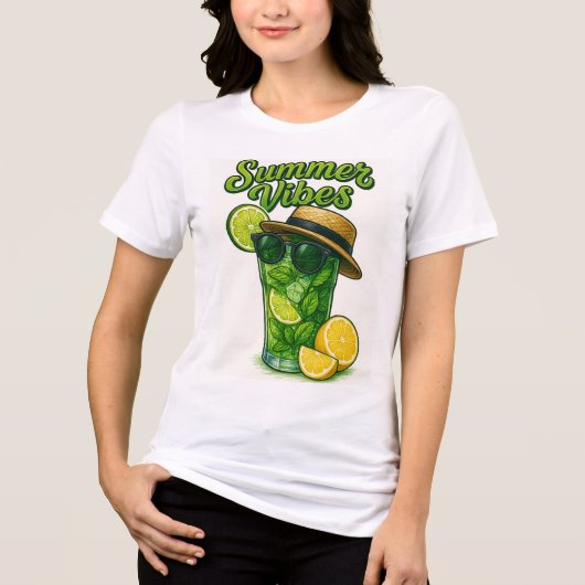 涼しい夏の雰囲気 トライブレンドTシャツ (正面)