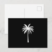 涼しい夏休みの夕日が沈むビーチのヤシの木 ポストカード (正面/裏面)