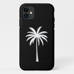 涼しい夏休みの夕日が沈むビーチのヤシの木 iPhone 11 ケース