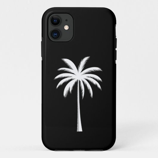涼しい夏休みの夕日が沈むビーチのヤシの木 Case-Mate iPhoneケース (裏面)