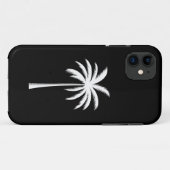 涼しい夏休みの夕日が沈むビーチのヤシの木 Case-Mate iPhoneケース (裏面(横))