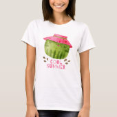 涼しい夏+面白いスイカ Tシャツ (正面)
