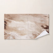 涼しい大理石の花崗岩のテクスチャ ブラウン ゴールド バスタオルセット (ハンドタオル)