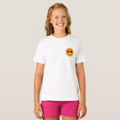 涼しい太陽の顔の子供デザイン Tシャツ (正面フル)