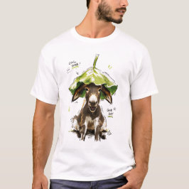 涼しい日は最高 ロバの葉っぱ帽子 Tシャツ