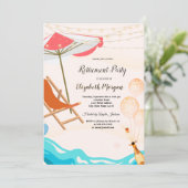 涼しい椅子風船、ワイン引退パーティー 招待状 (スタンド正面)