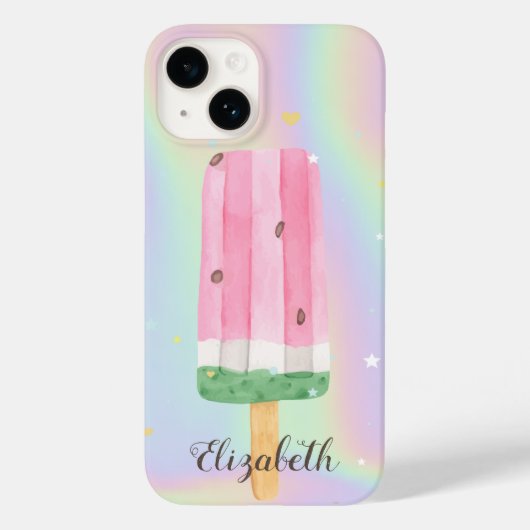 涼しい水彩アイスクリームホログラム Case-Mate iPhoneケース (裏面)