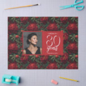 涼しい牡丹の花のアクセント誕生日パーティー 薄葉紙 (クラフト)