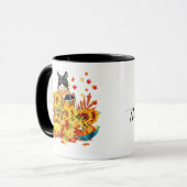 涼しい秋の猫 マグカップ (正面左)