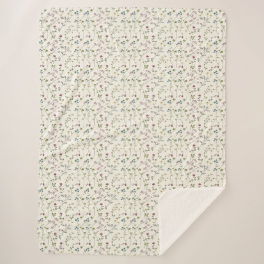 涼しい花の春の新築祝いギフト シェルパブランケット (正面)