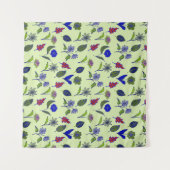 涼しい花柄 タペストリー (正面(横))