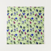 涼しい花柄 タペストリー (正面)