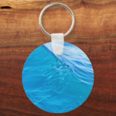 涼しい青い水の波 キーホルダー (正面)