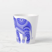 涼しい青い象のラテマグ カフェラテマグ (正面)